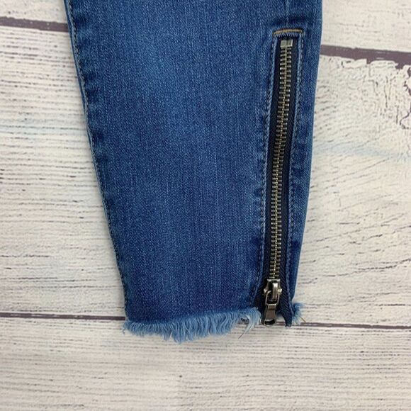 KanCan sz 5 / 26 Zip Ankle Jeans  Light Wash 25" Inseam Stretch - Picture 4 of 11